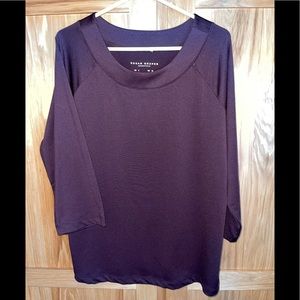 Susan Graver brown top shirt Sz lg EUC